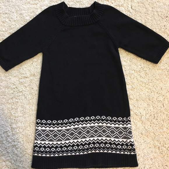 girls navy sweater dress